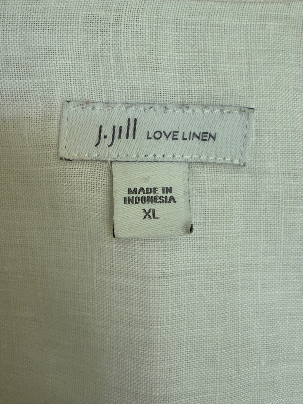 J. Jill Love Linen 100% Women’s XL White Button-Up Shirt Airy Cool Classic - Picture 3 of 11